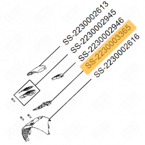 CARTE ÉLECTRONIQUE (REPÈRE N°SS-2230003365) ASPIRATEUR - SS-2230003365,  SS-2230003331