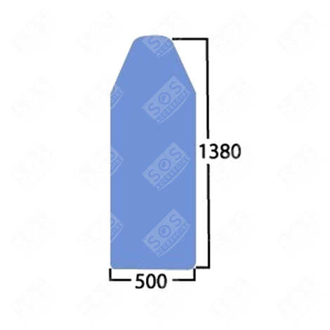 HOUSSE + MOUSSE DE REPASSAGE DE TABLE À REPASSER 130/138 X 42/50CM CENTRALE VAPEUR, FER À REPASSER - SR107MAXI-01