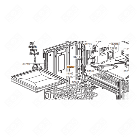 MOUFLE (REPÈRE 94762) FOUR, CUISINIÈRE - 483692383