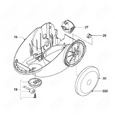 ROUE AVANT (REPÈRE 18) ASPIRATEUR - 432200512180