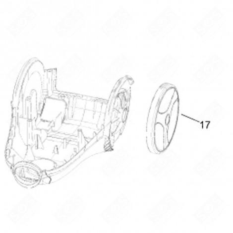 ROUE ARRIÈRE ASPIRATEUR - 49021128