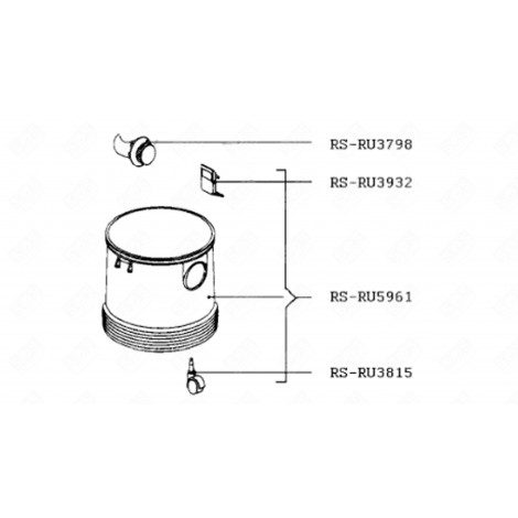 ROUE (REPÈRE RS-RU3815) ASPIRATEUR - RS-RU3815