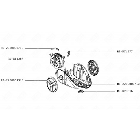 ROUE (REPÈRE RS-2230001316) ASPIRATEUR - RS-2230001316