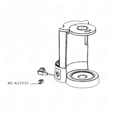 INTERRUPTEUR (REPÈRE MS-622533) CAFETIÈRE, MACHINE À CAFÉ - MS-622533