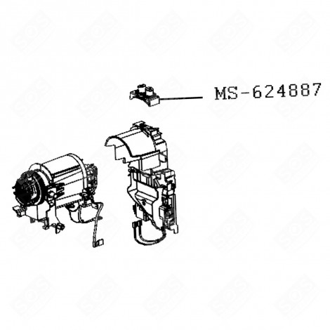 BOUTON (REPÈRE MS-624887) NESPRESSO PIXIE CAFETIÈRE, MACHINE À CAFÉ - MS-624887