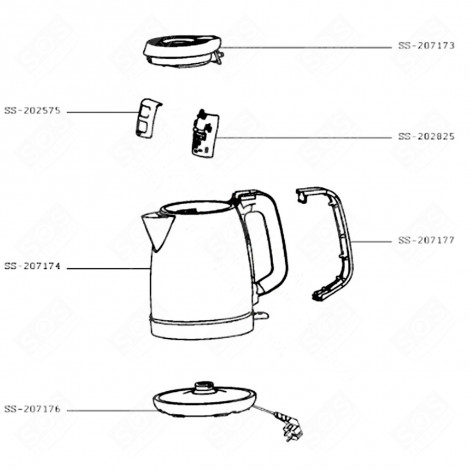 BOUILLOIRE (REPÈRE SS-207174) BOUILLOIRE, CARAFE - SS-207174